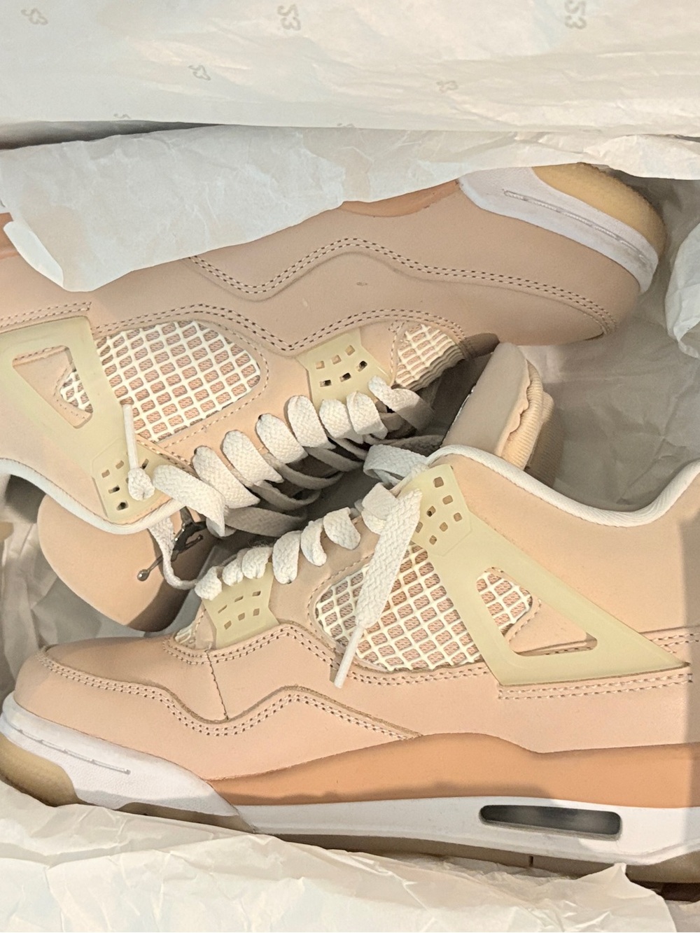 Beige air jordan 4 retro shimmer